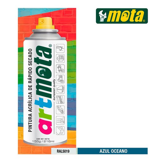 Spray azul oceano ral5019 ponto de 216ml