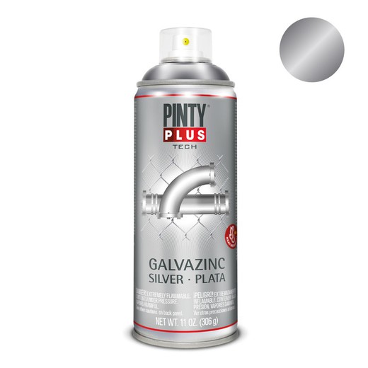 Spray galvanizado en frío plata pintyplus tech