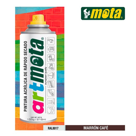 Spray marron cafe ral8017 216ml mota