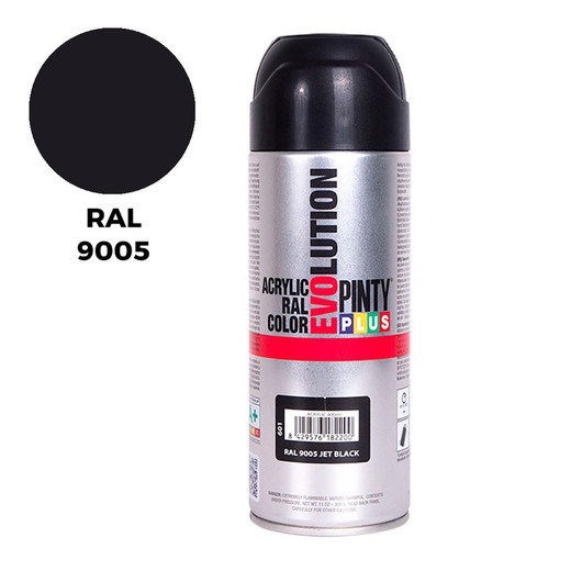 Spray ral 9005 preto brilhante 400ml