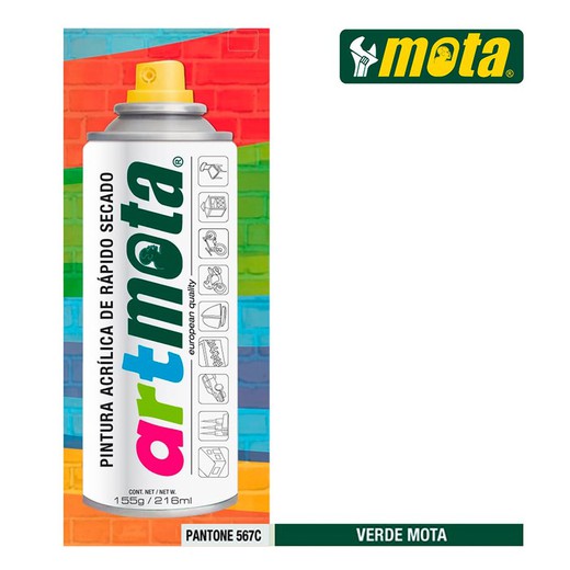 Spray verde mota pantone 567c 216ml mota