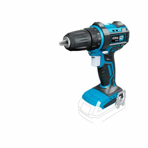 Perceuse visseuse 20v brushless (sans batterie ni chargeur) mandrin ø10mm koma tools pro series batterie edm