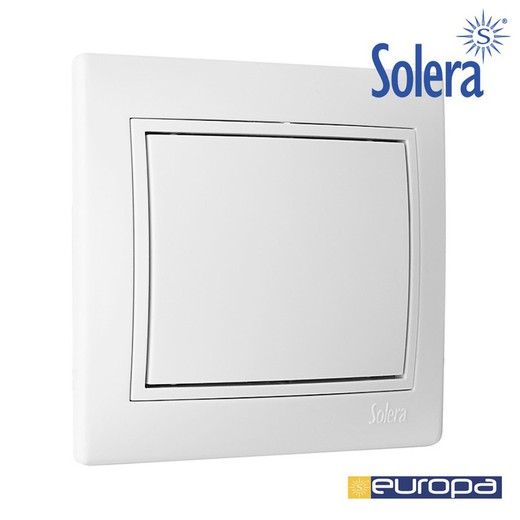 Tapa ciega de empotrar blanco 83x81x10mm mecanismo completo s.europa solera erp75u