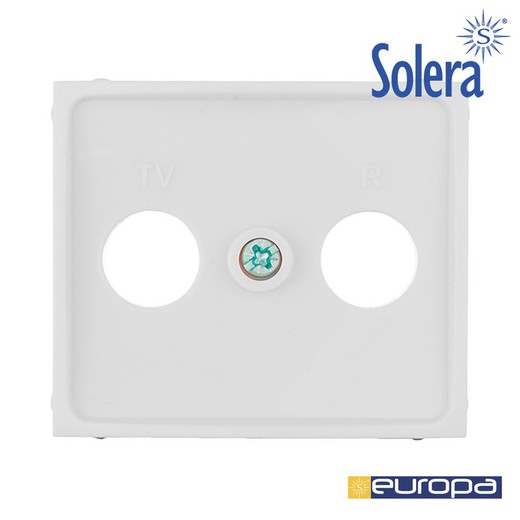 Tapa universal sin marco para toma de señal tv/r color blanco s.europa solera erp47tlv