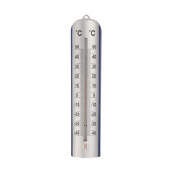 Thermomètre en métal intérieur-extérieur de 27,5 cm