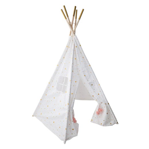 Tipi blanco con ventana lateral 160x130x130cm