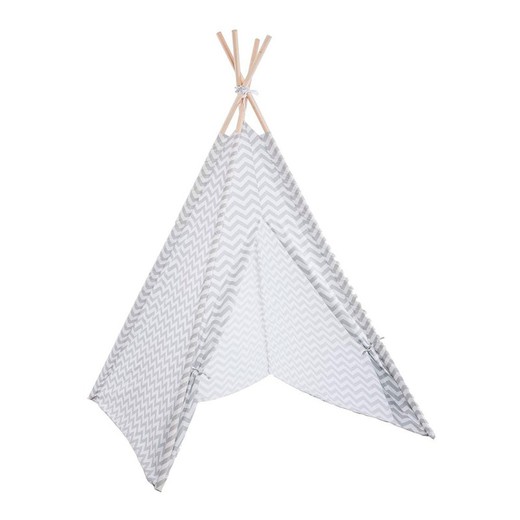 Tipi gris con funda almacenaje 160x120x120cm