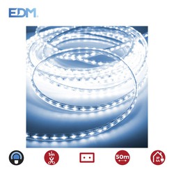 Tira de led 60leds/mts 4,2w/mts azul edm 220-240v (uso interior-exterior)  euro/mts