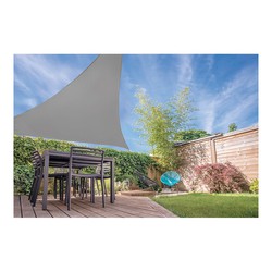 Toldo de vela triangular cinza claro 3,6x3,6x3,6mts