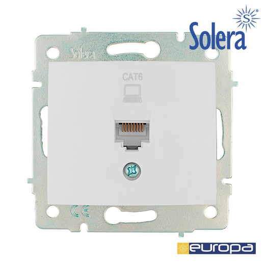 Toma de datos rj4 cat6 83x81mm s.europa solera erp88