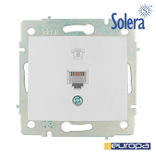 Toma de telefono rj11 de empotrar 83x81mm s.europa solera erp84