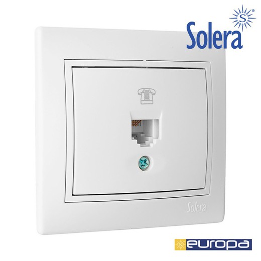 Toma de telefono rj11 de empotrar 83x81mm s.europa solera erp84u