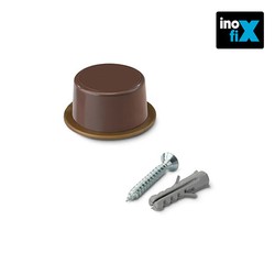 Tope puerta con tornillo marron (blister 2 unid) inofix