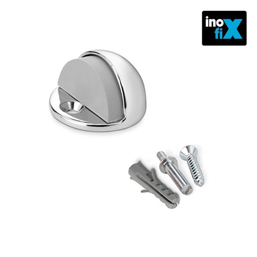 Batente de porta em metal Inofix com parafuso cromado (bolha)