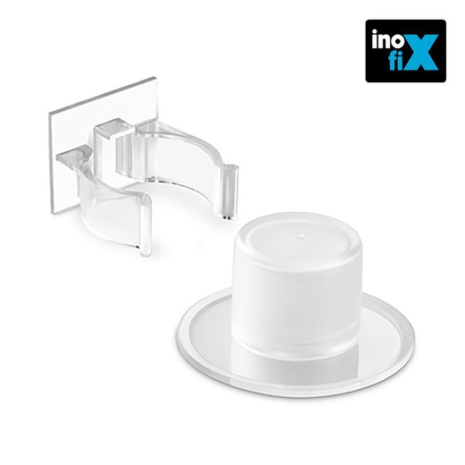 Tope y retenedor pinza adhesivos transparente (blister) inofix