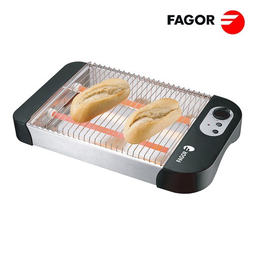 Tostador plano quicktoast 600w fge108t fagor 35x21x6,5cm