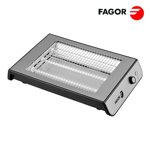 Tostador plano quicktoast inox 900w fge107t fagor 37x25x6,5cm