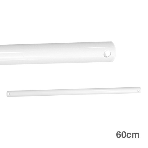 Tubo de extensão branco de 60 cm para ventilador de teto