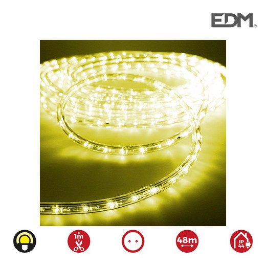 Tube led flexible 2 voies fixe 30leds / mts jaune lumeco euro / mts