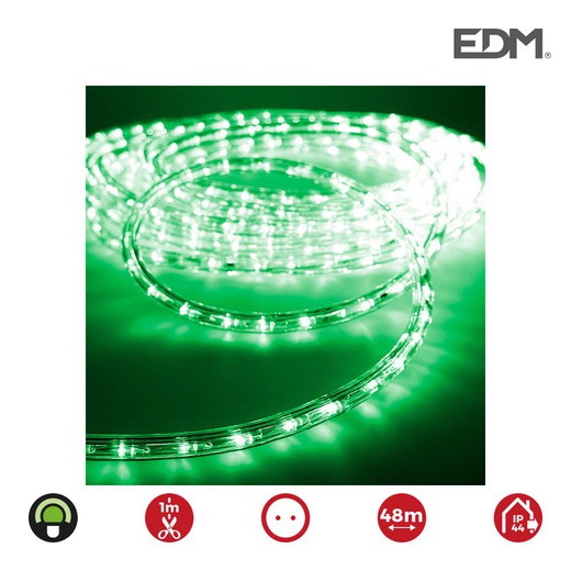 Tube led flexible 2 voies fixe 30leds / mts vert lumeco euro / mts