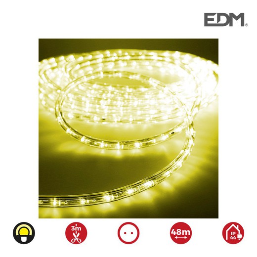 Tube led flexible 2 voies multifonction 36leds/mètre jaune (ip44 indoor-outdoor) edm. Euro / mt