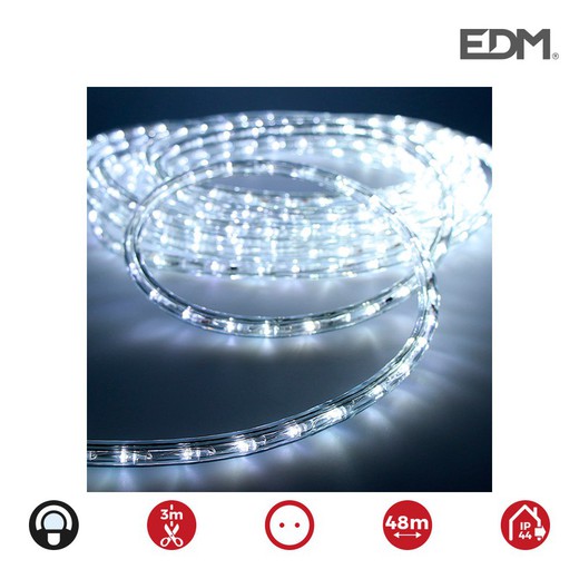 Tube led flexible 2 voies multifonction 36leds/mts blanc froid (ip44 intérieur-extérieur) edm. Euro / mt