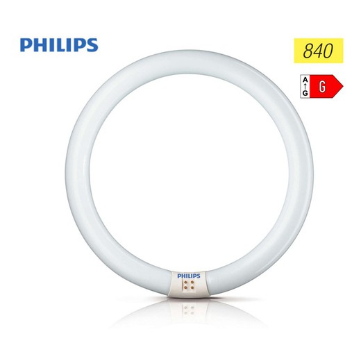 Tubo fluorescente circular 22w ø21cm trifosforo 840k luz dia philips