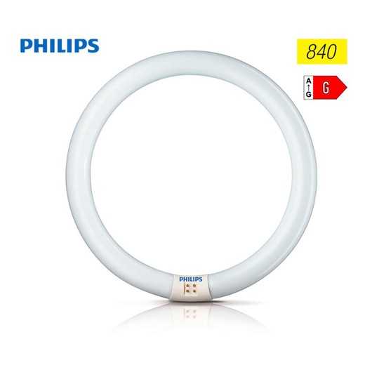 Tubo fluorescente circular 32w ø30cm trifosforo 840k luz dia philips