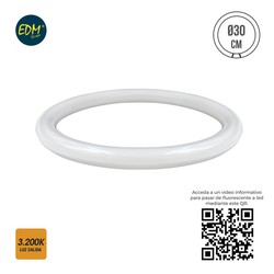 tube fluorescent circulaire led g10q 18w 1500 lm 3200k lumière chaude edm