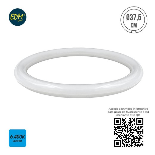 Tubo fluorescente circular LED g10q 20w 1700 lm 6400k luz fria (eq. 40w) edm