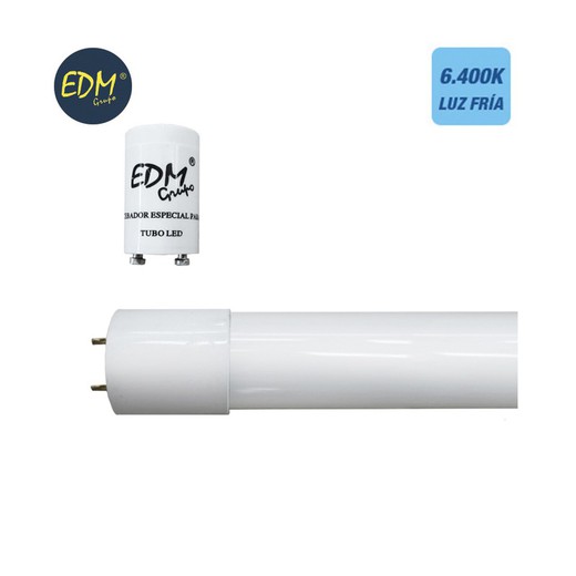 Tubo LED t8 14w 1080 lm 6500k luz fria (eq.30w) edm