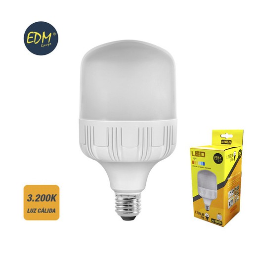 * ult.units * lâmpada led industrial e27 20w 1700 lm 3200k edm luz quente