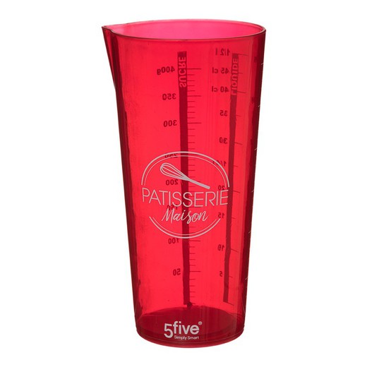 Vaso medidor 500ml colores surtidos 16.3x8.4x7.8cm