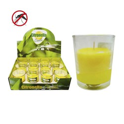 Vela citronela 50gr vaso cristal euro/uni