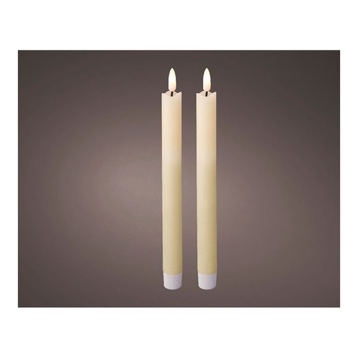 Velas de mesa led ø2x24cm 1l