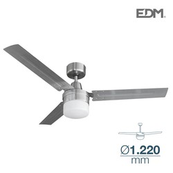 Ventilador de teto modelo bering chrome 60w ø lâminas edm 122 cm