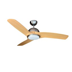 Ventilador de teto laptev modelo em imitação de madeira / níquel acetinado 28w ø lâminas 132 cm edm