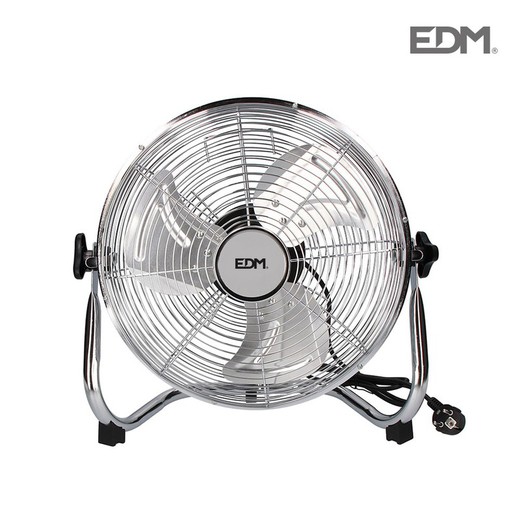 Ventilador industrial de suelo cromado 110w ø aspas 45 cm edm