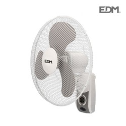 Ventilador pared blanco con mando a distancia 45w ø aspas 40 cm edm