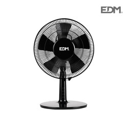 Ventilador de mesa preto 40w ø lâminas 30cm edm