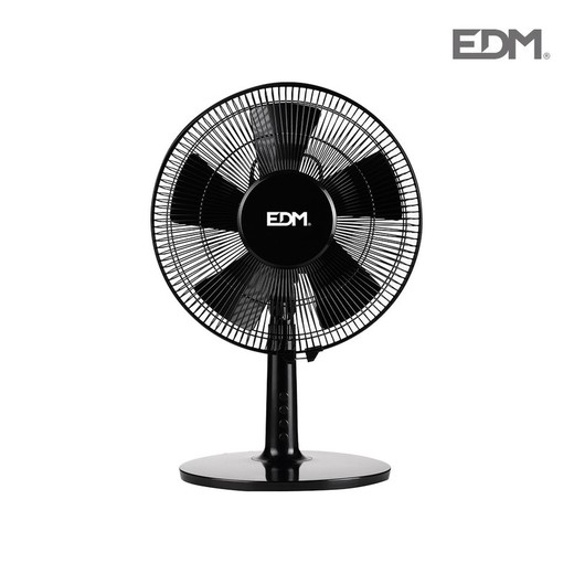 Ventilador sobremesa negro 40w ø aspas 30cm edm