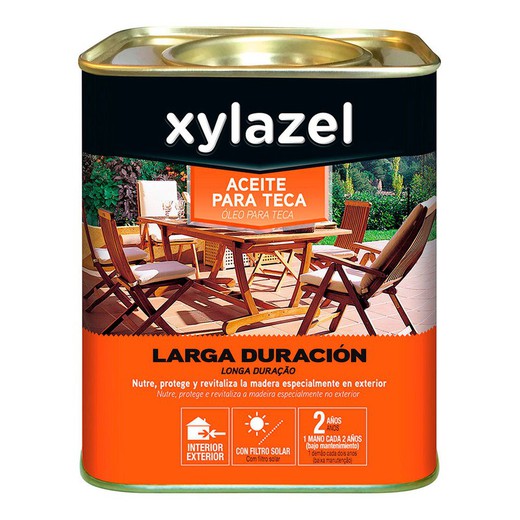 Óleo de xilazel para teca longa vida cor natural 0,750l