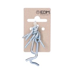 2 Ferrolhos de Soquete Duplo 50mm Zinco em Cartão Suspenso Edm