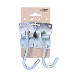 2 placas de gancho de rede 70x45 mm em cartão suspenso Edm