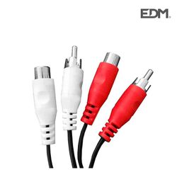 2 rca macho para 2 rca fêmea 2,5 m