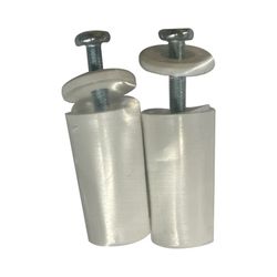 2 rolhas cegas brancas de 40 mm de comprimento em blister