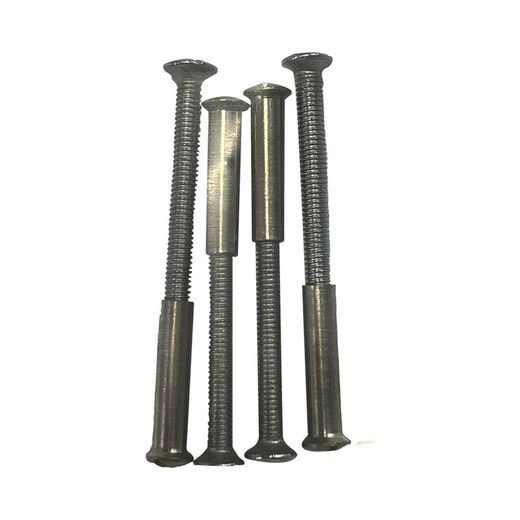 4 vis d'assemblage en nickel sous blister Edm