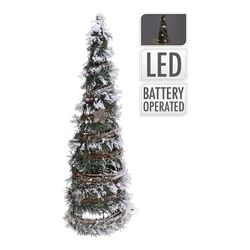 Sapin de Noël en rotin avec 10 leds 40cm