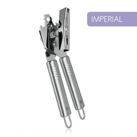 Abridor de latas cromado/aço inoxidável 'Imperial' 233250000 Metaltex