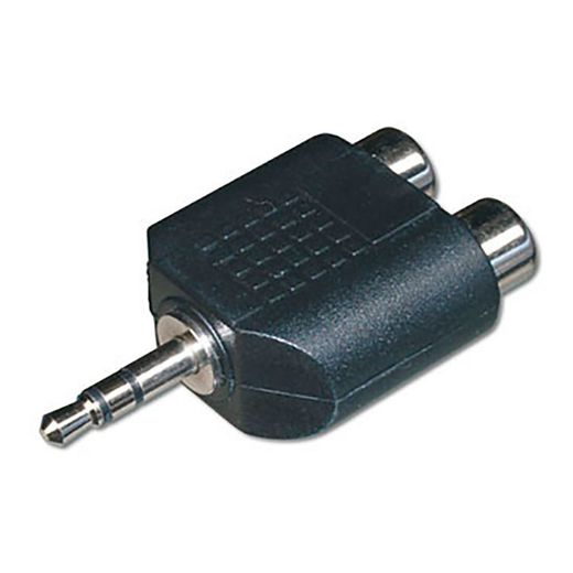 Adaptador de áudio Logilink Compact 3.5 macho para 2 Rca fêmea